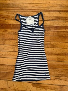 VTG Abercrombie & Fitch striped Navy & White Tank Top